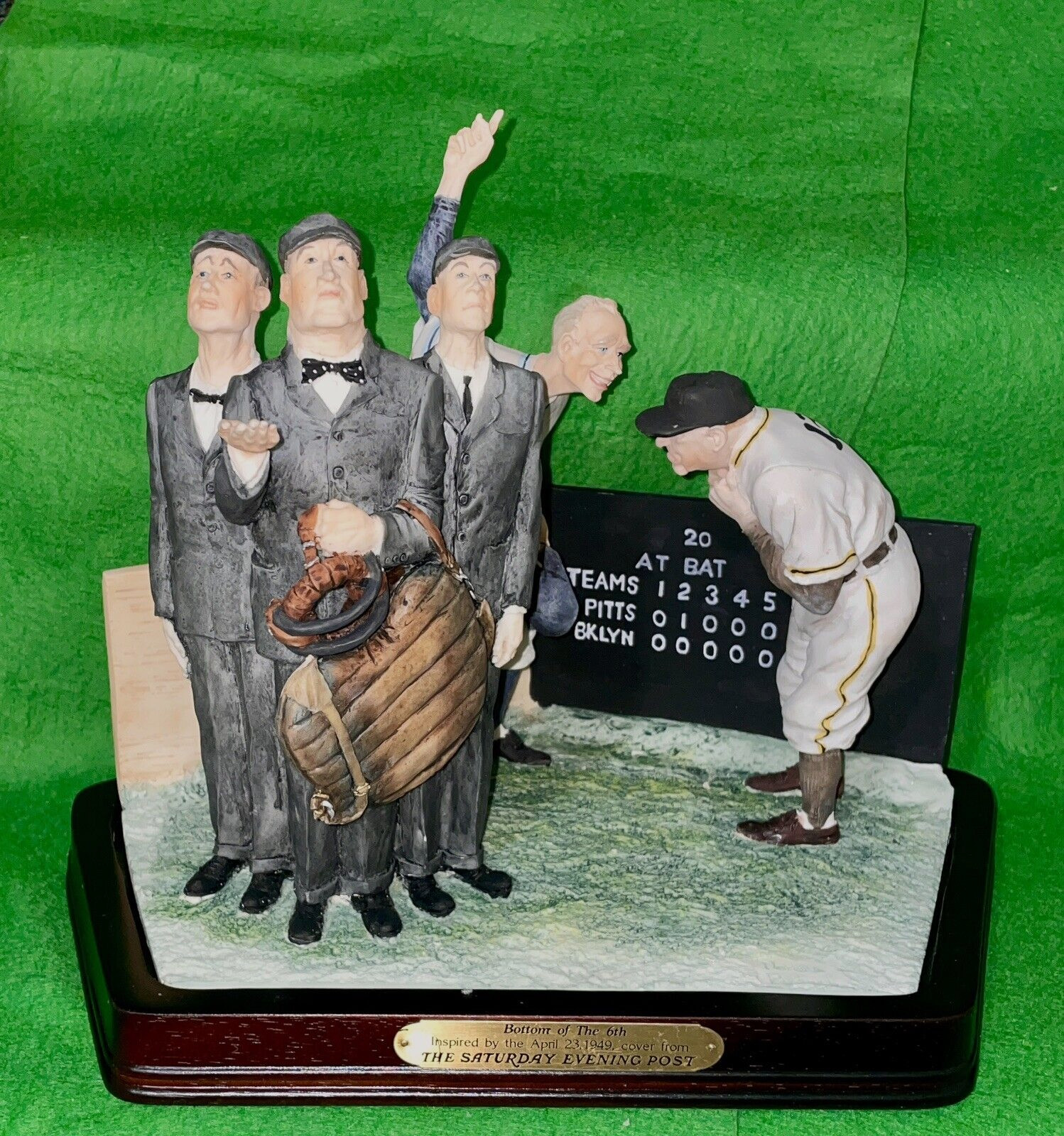 NEW Norman Rockwell Bottom of the 6th Numbered LTD. ED. Figurine Grossman Geenty