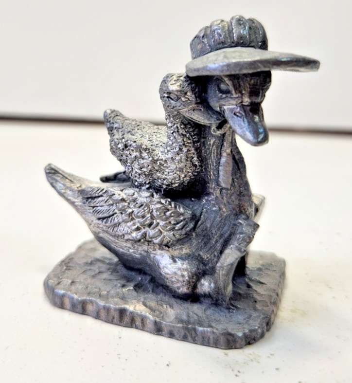 1987 VTG MICHAEL RICKER PEWTER “MARY & MARTIN” COLL SOCIETY NO.1651 WITH PAPERS