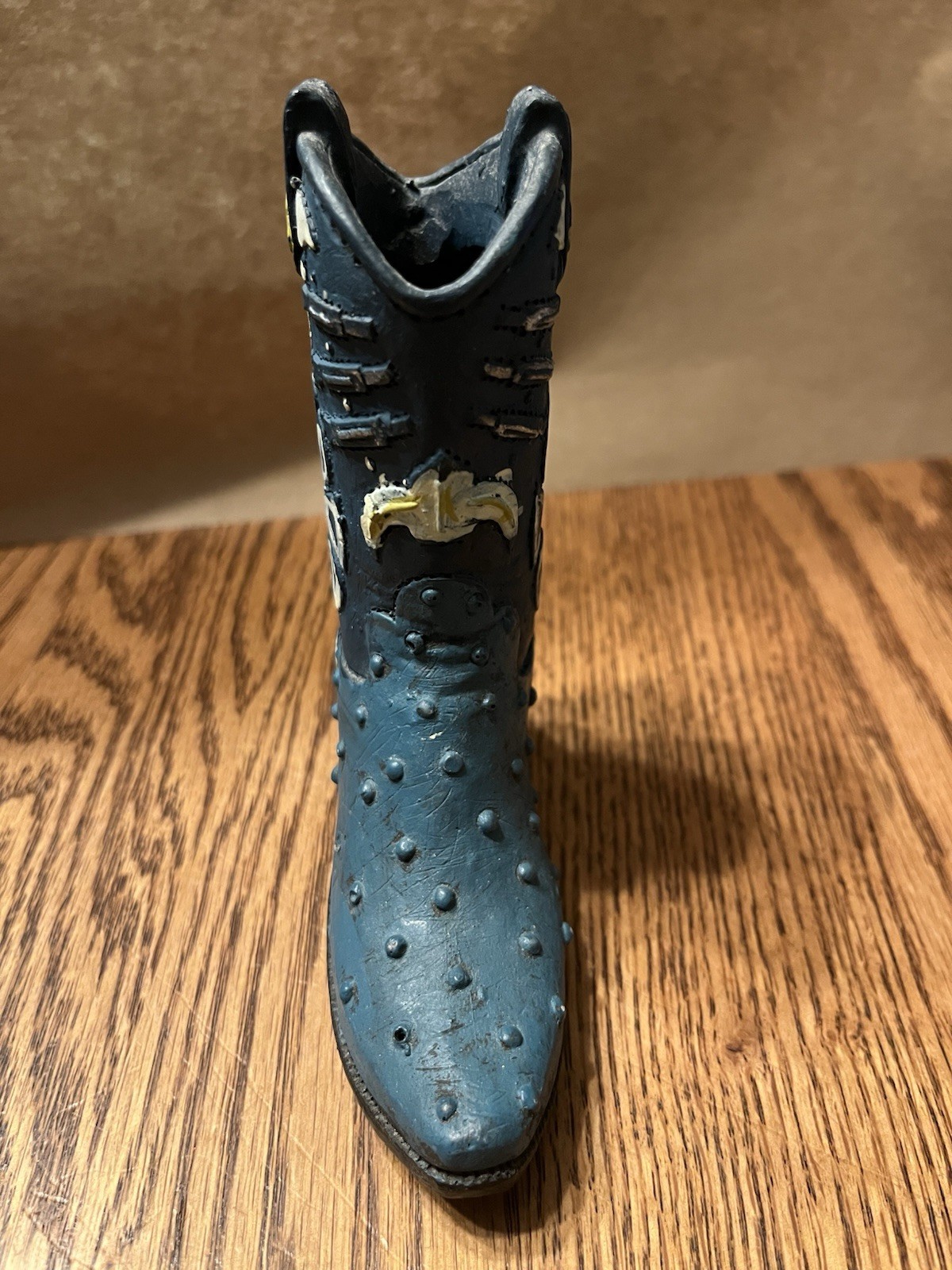 Resin Cowboy Boot Figurine. 4 1/2″ Tall. 1 1/2″ Wide.