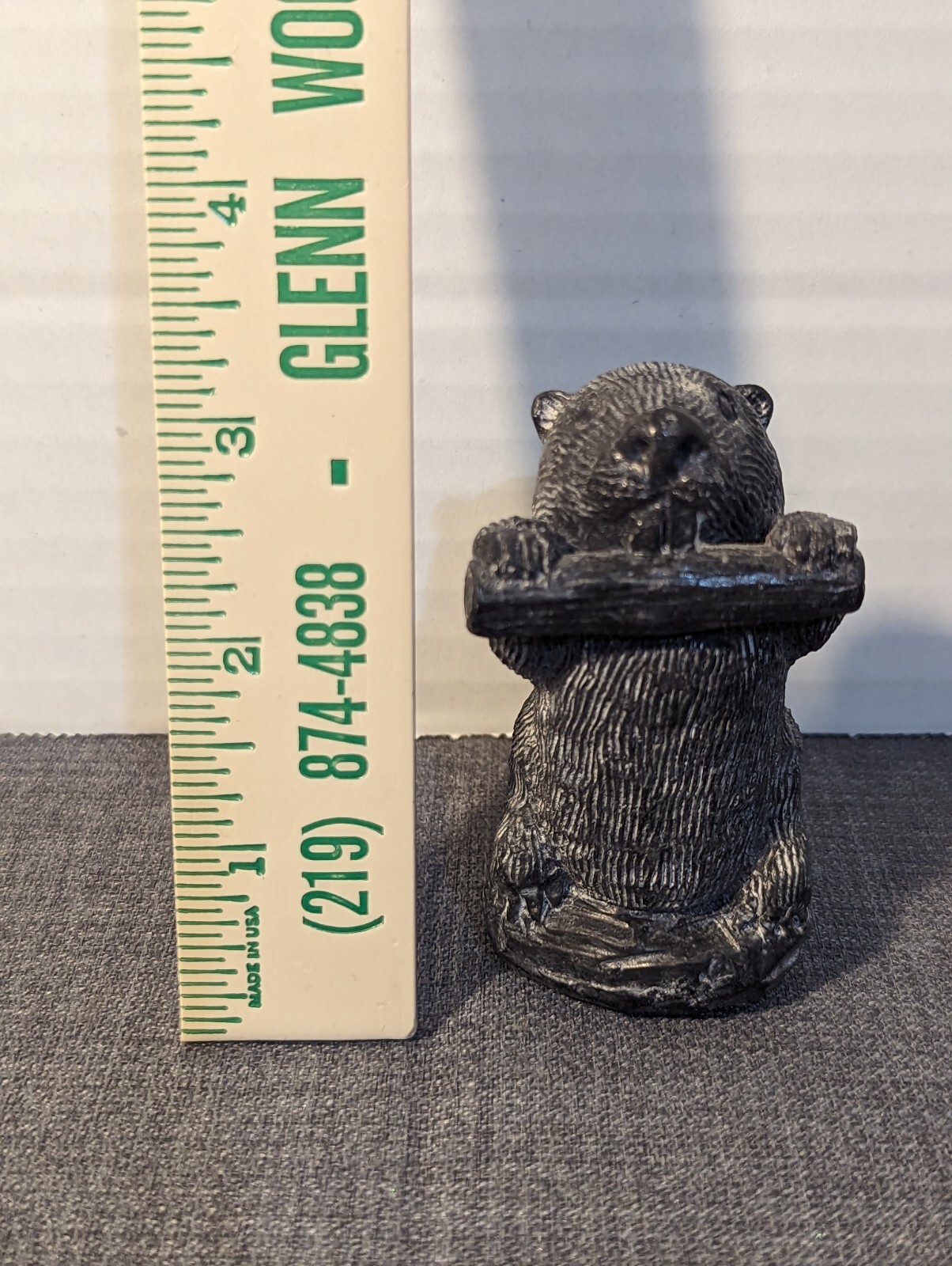 Vtg. 1970s Wolf Original Hand Carved Soapstone Beaver Figurine. Made In Canada.