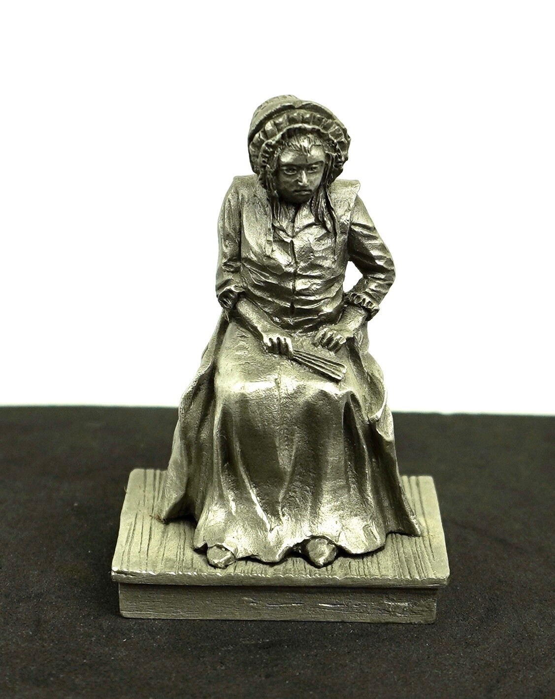 Franklin Mint Portrait Sitting 1788-1797 Pewter Figurine Sculpture VTG American