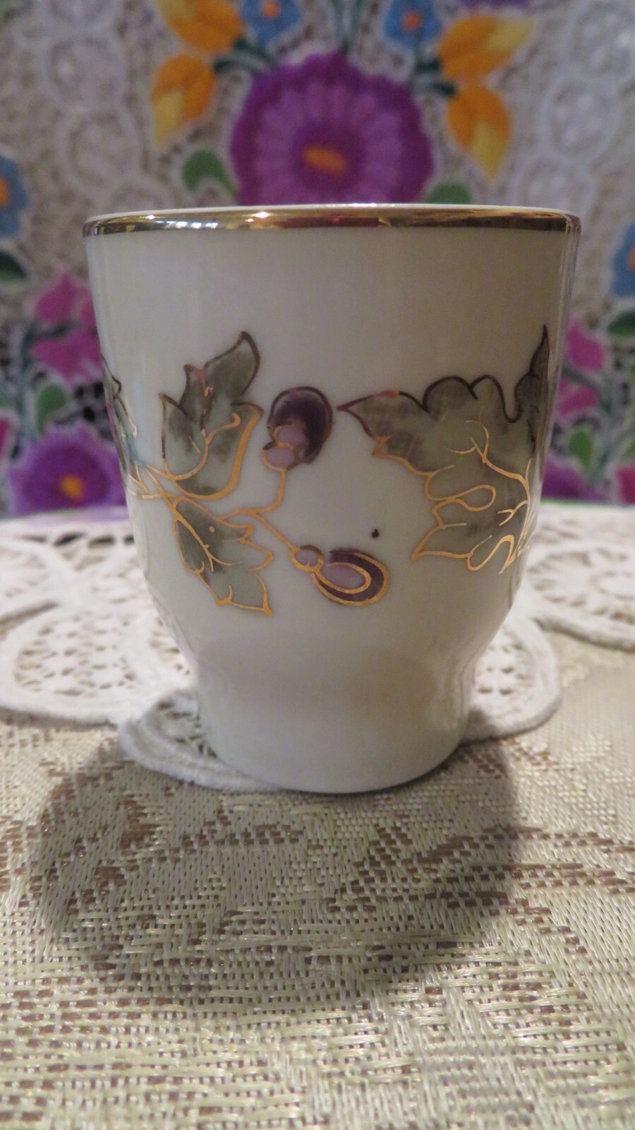 Zsolnay Hungary Pecs Hand Painted Porcelain Shot glass