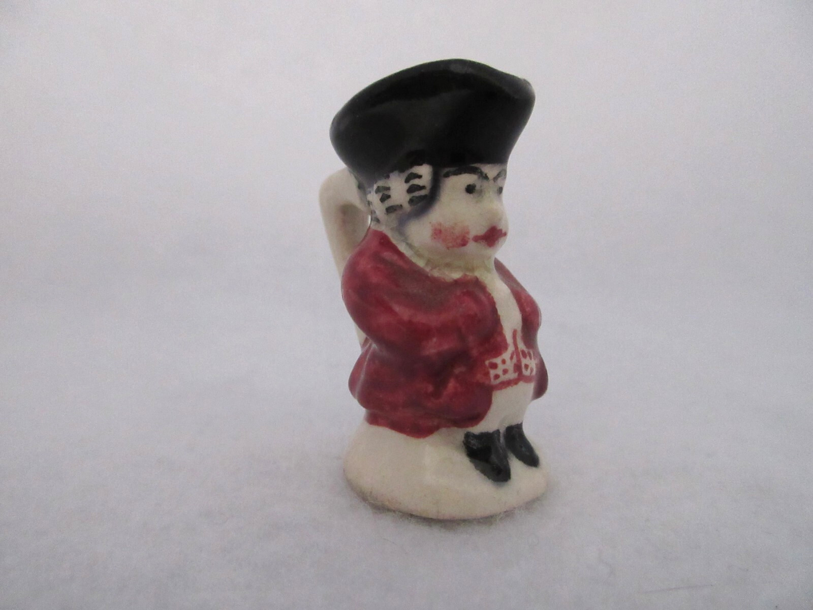 Colonial Man Art Pottery 1.5″ Miniature Toby Mug Unmarked