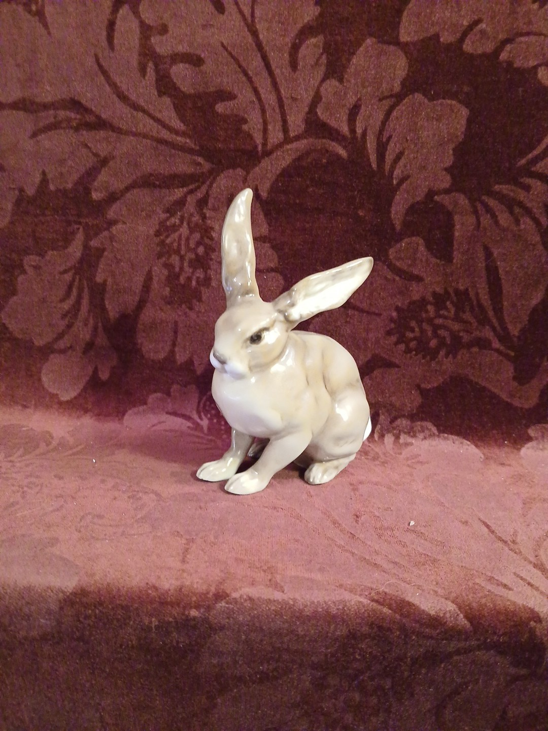 Vintage Porcelain Rabbit Figurine Designed By Hutschenreuther In Selb Germany