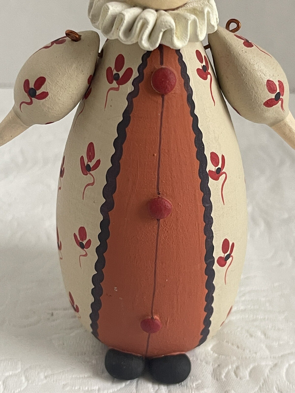 Giovanni Arnoni Hand Painted Articulated Clay Figurine Court Clown 5” As Is Vtg