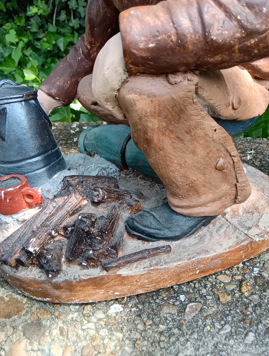SUNDANCE ORIGINAL 1981 Campfire Cowboy Rare Chalkware 8″ RARE By Th Meg Rockwood