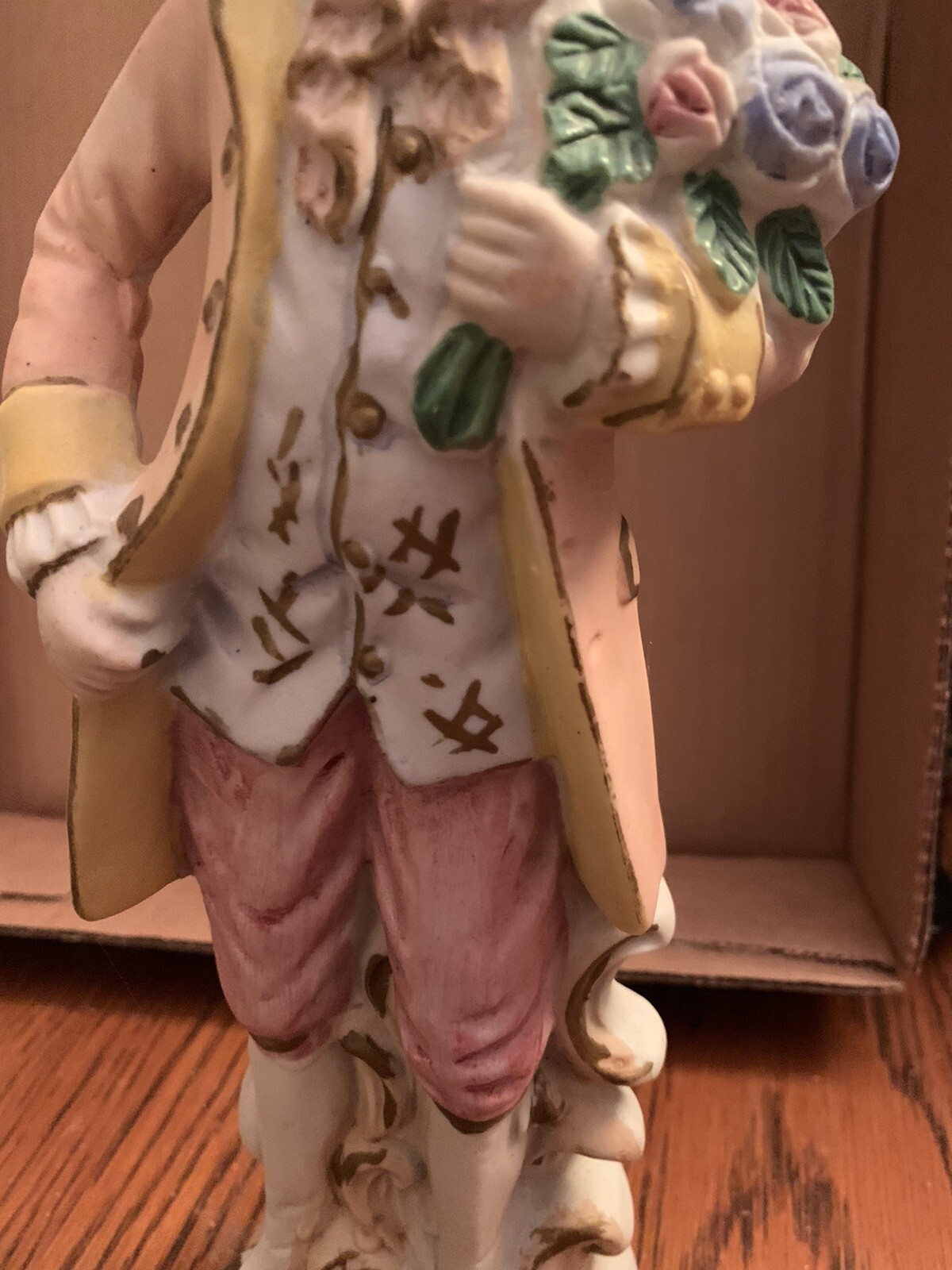 Ceramic Victorian Man Figure Large 10.5 Inches Made In Occupied Japan Nice