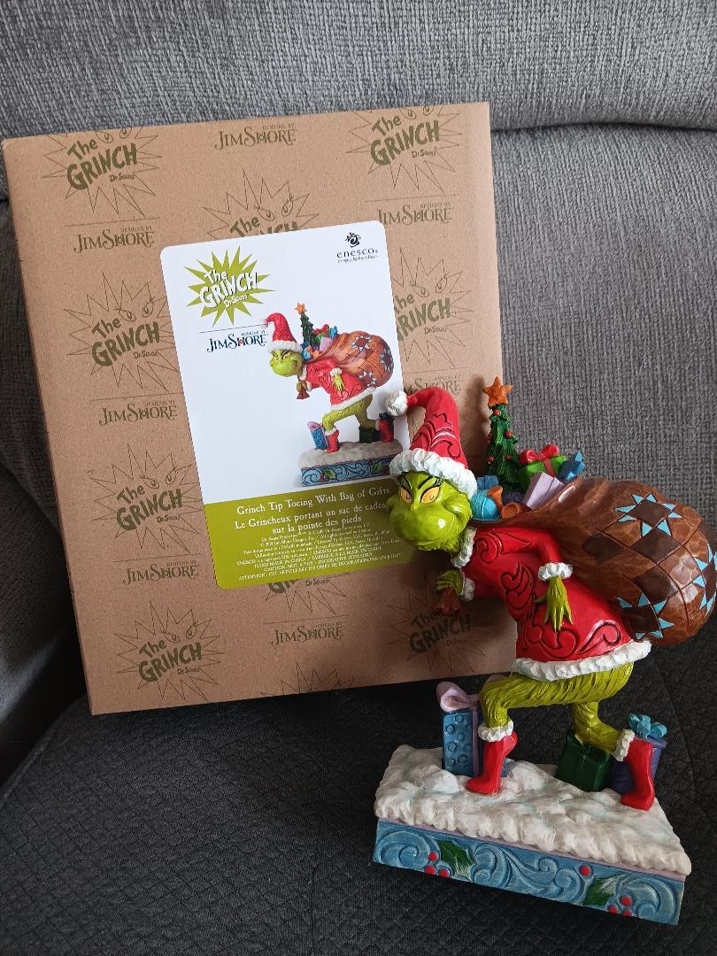 Jim Shore 2008 “Grinch TipToeing w/Gifts” #T6004062 new in orig box