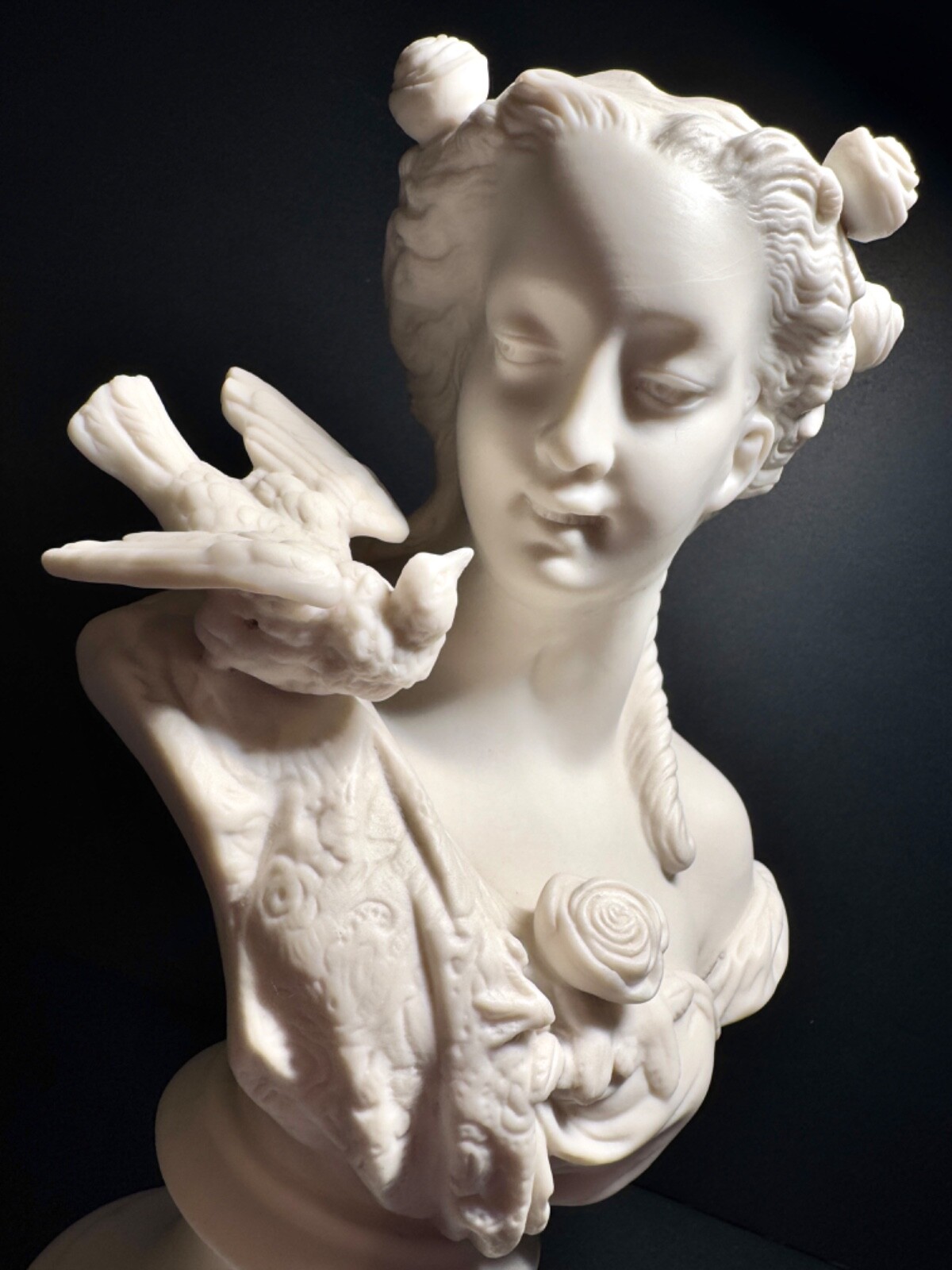 1880 Parian Ware Bust of Lesbia, 140 year old Handwritten Provenance Note