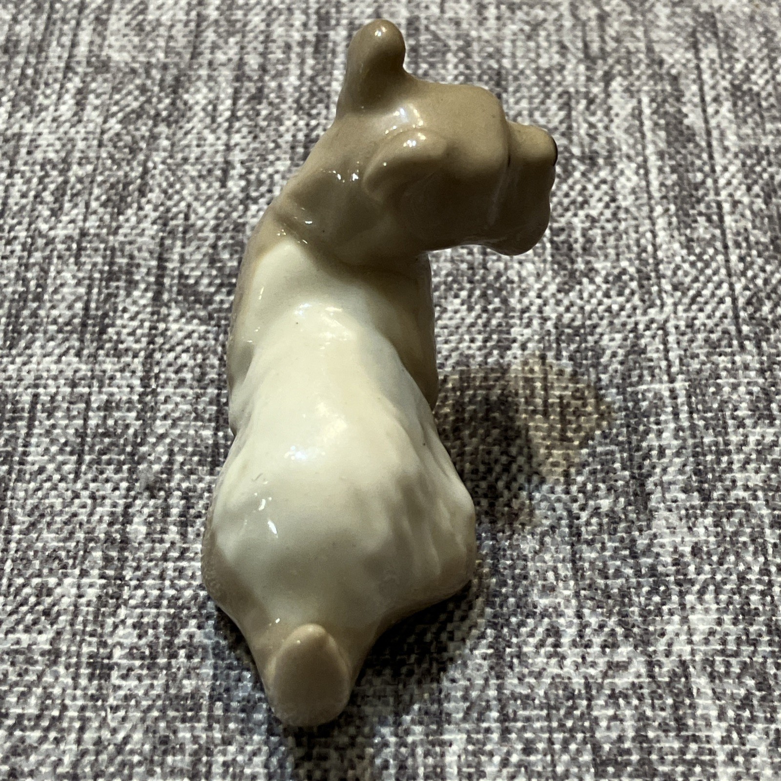 Vintage Scottish Terrier Figurine Porcelain Dog Lomonosov Made in USSR Miniature