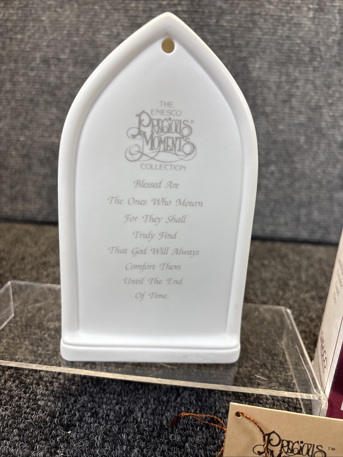 Precious Moments Blessed Are They That Mourn Figurine 523380 1992 G-Clef Box Tag