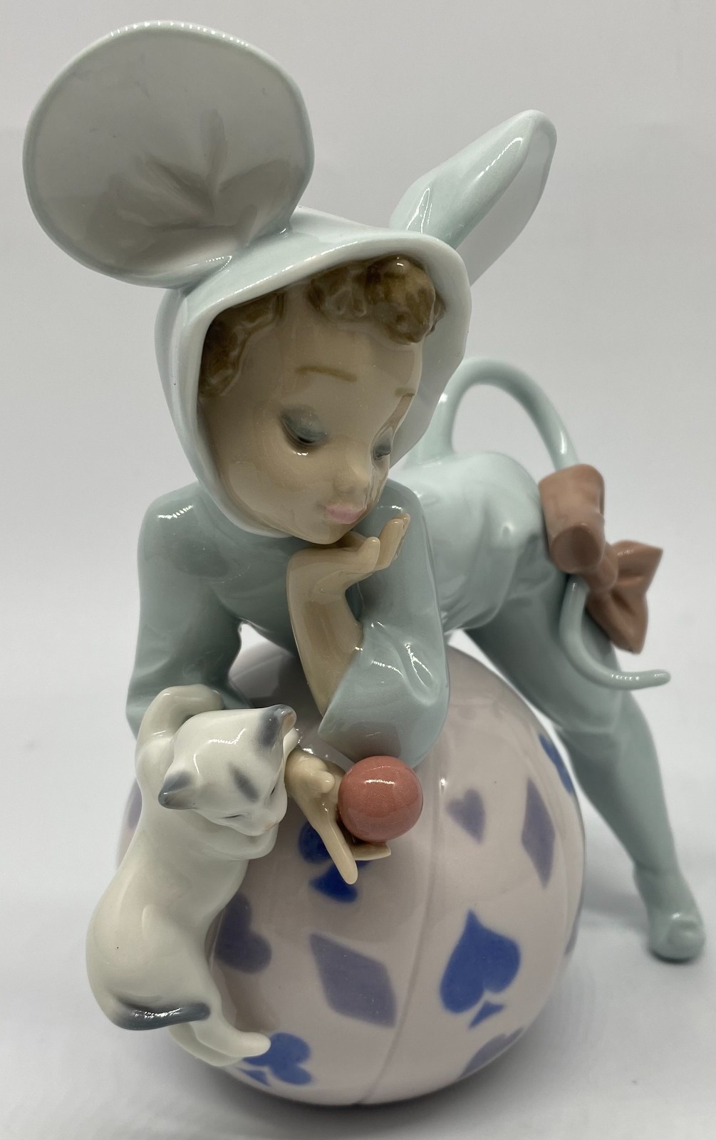 Lladro 5881 Mischievous Mouse Figurine Cat Box Retired Spain
