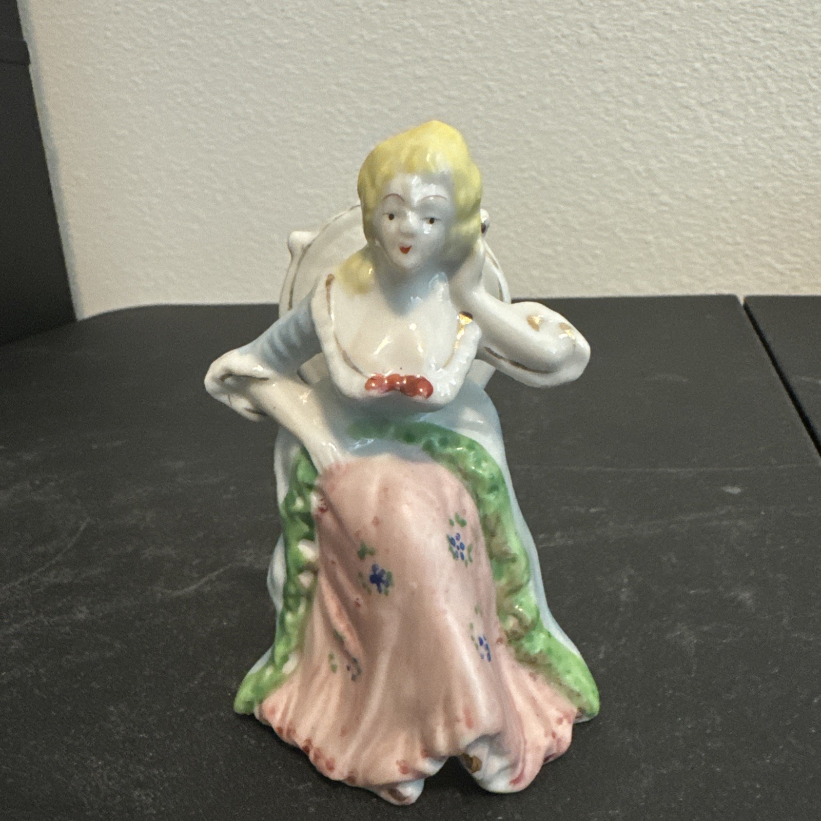 Vintage Victorian Colonial Porcelain Female Figurine Made In Occupied Japan