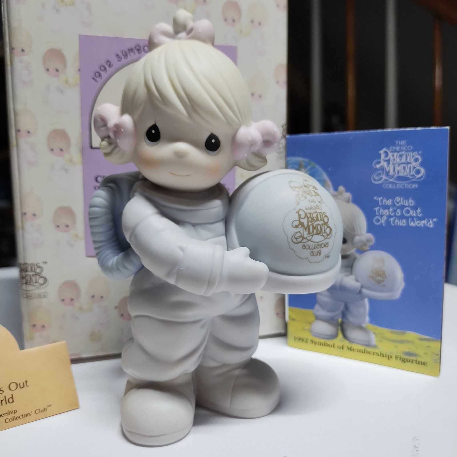 1991 Precious Moments Figurine The Club That’s Out of This World Astronaut Space