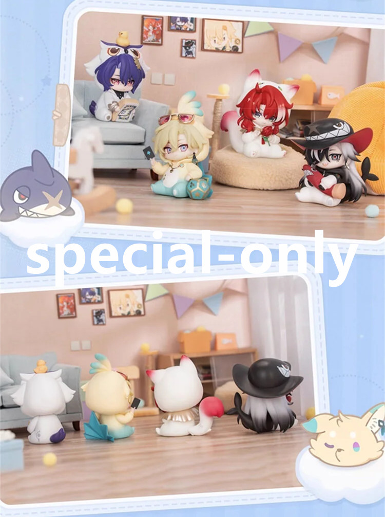 Official Honkai: Star Rail Boys Dorm Chibi PVC Figure Aventurine Blade Boothill