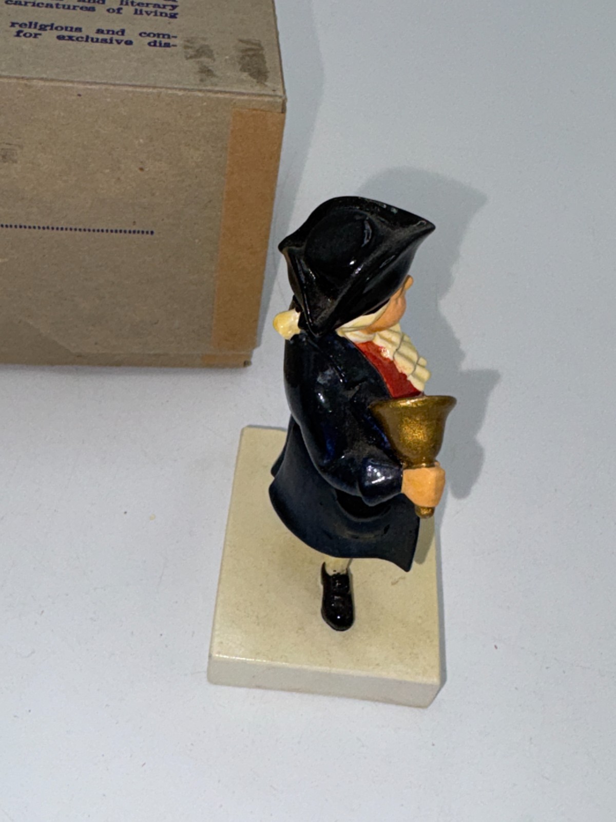 Sebastian Miniatures Colonial Bell Ringer Figurine 6207 w Box Vintage