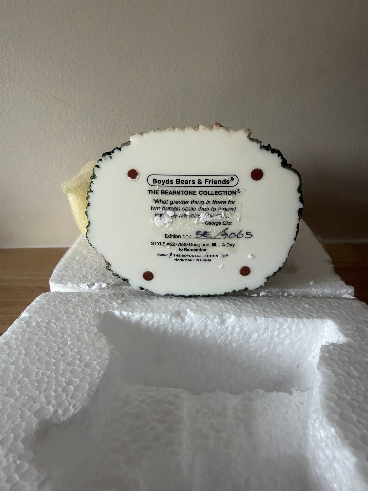 Boyds Bears & Friends the Bearstone Collection / Doug and Jill / Wedding Couple