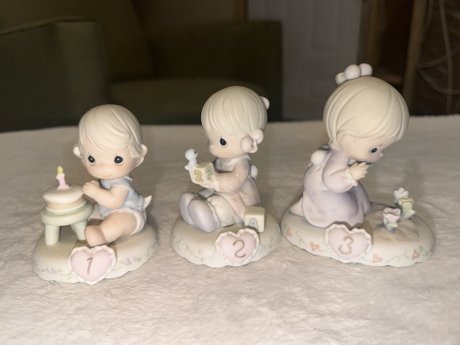 Precious Moments Girls Ages 1,2,&3 All With Original Boxes