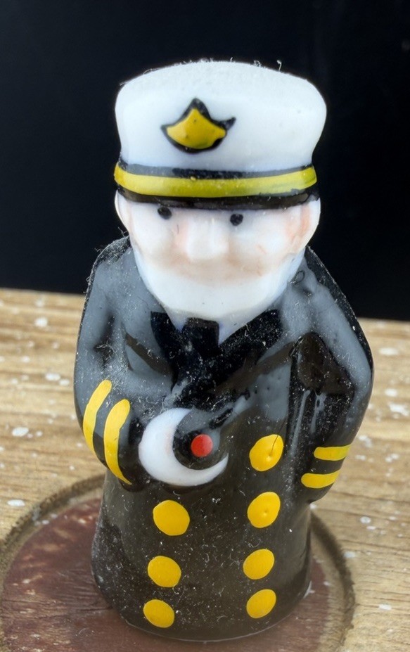 Vintage Bug House Bone China Figurine Captain Sailor Pipe