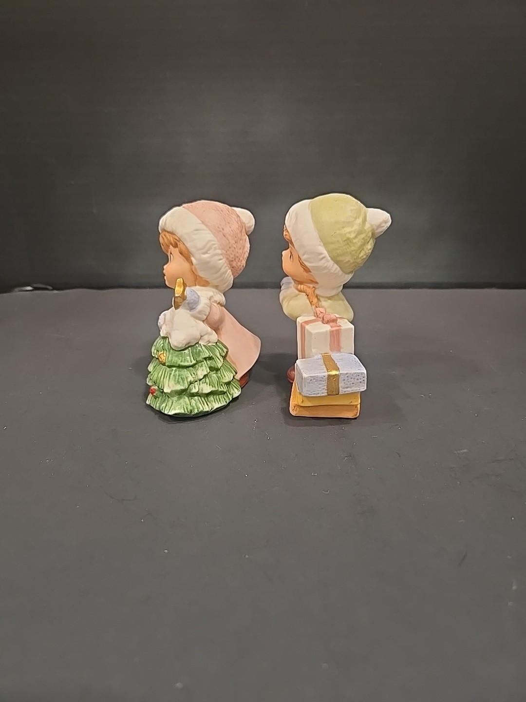 Homco Figurines Boy Gifts Girl Christmas Tree 5556 Vintage