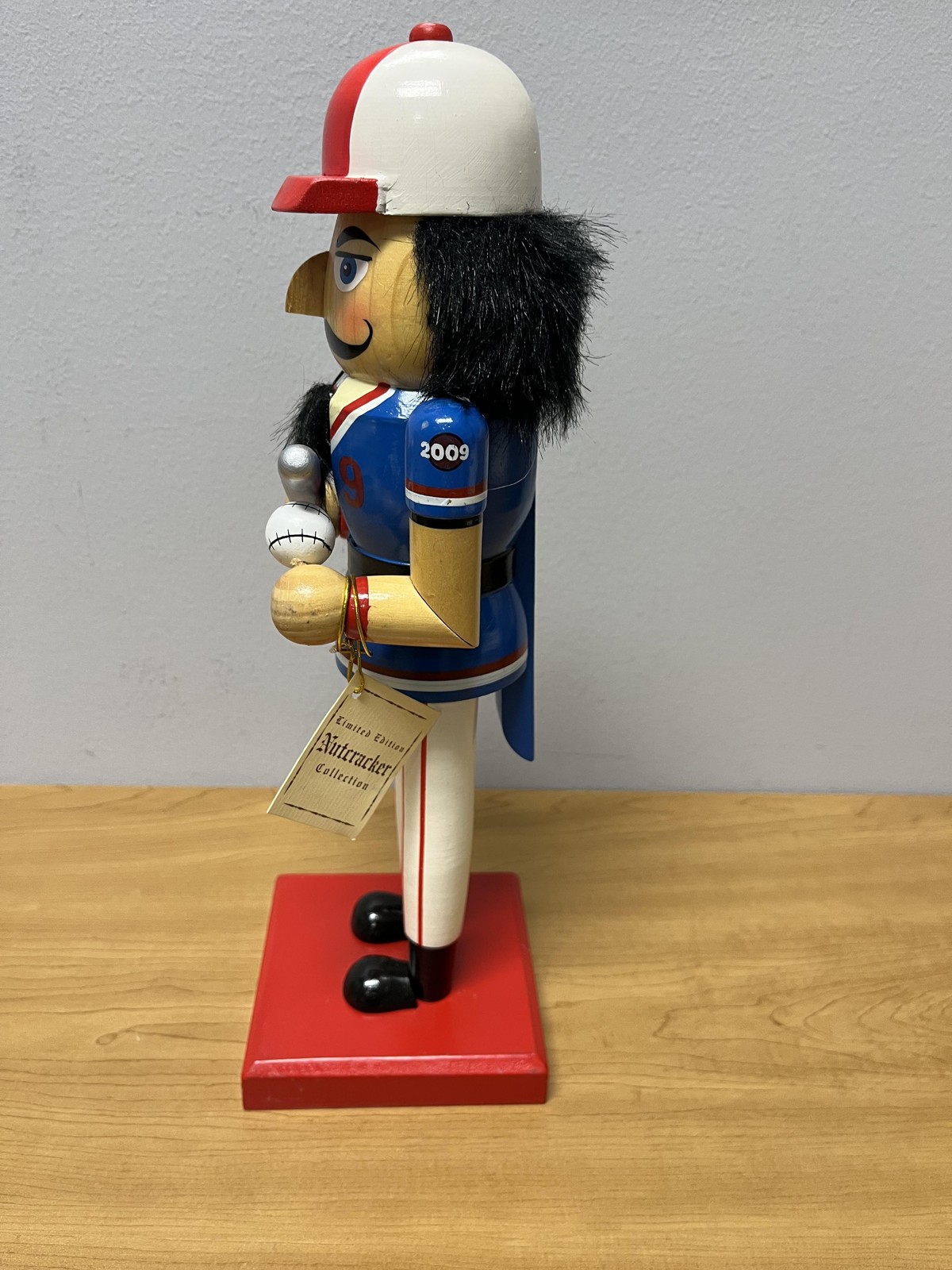 Limited Edition Nutcracker Baseball Player Figurine Red White Blue Holiday Decor