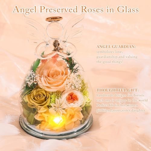 Forever Rose in Glass – Preserved Flower Gift for Mom, Women, Anniversary, Birth
