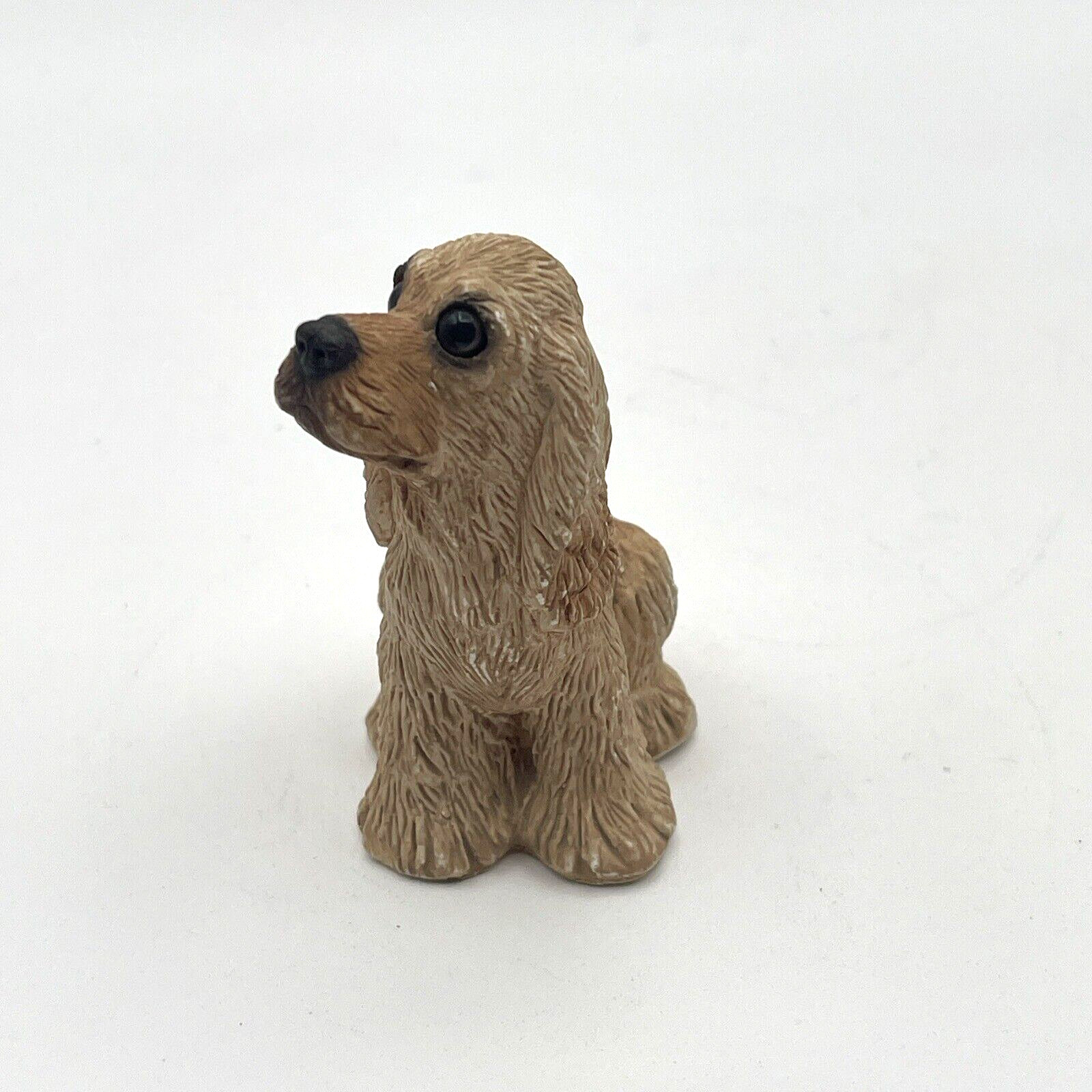 Vintage 1984 Stone Critter Collection Figurine Cocker Spaniel Dog Sitting