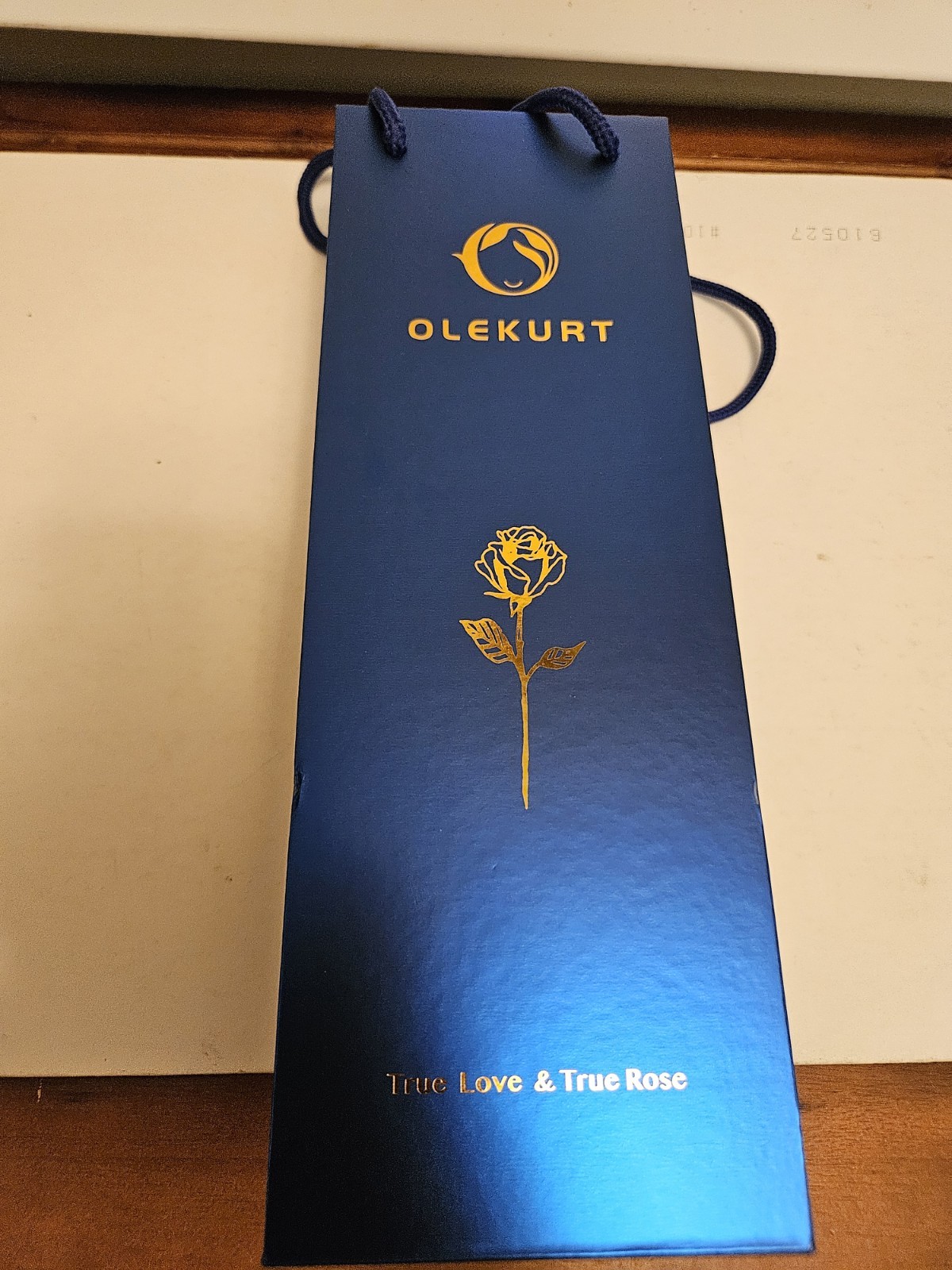 Olekurt True Love & True Rose Real Pink Rose 24kt Gold With Stand New Open Box