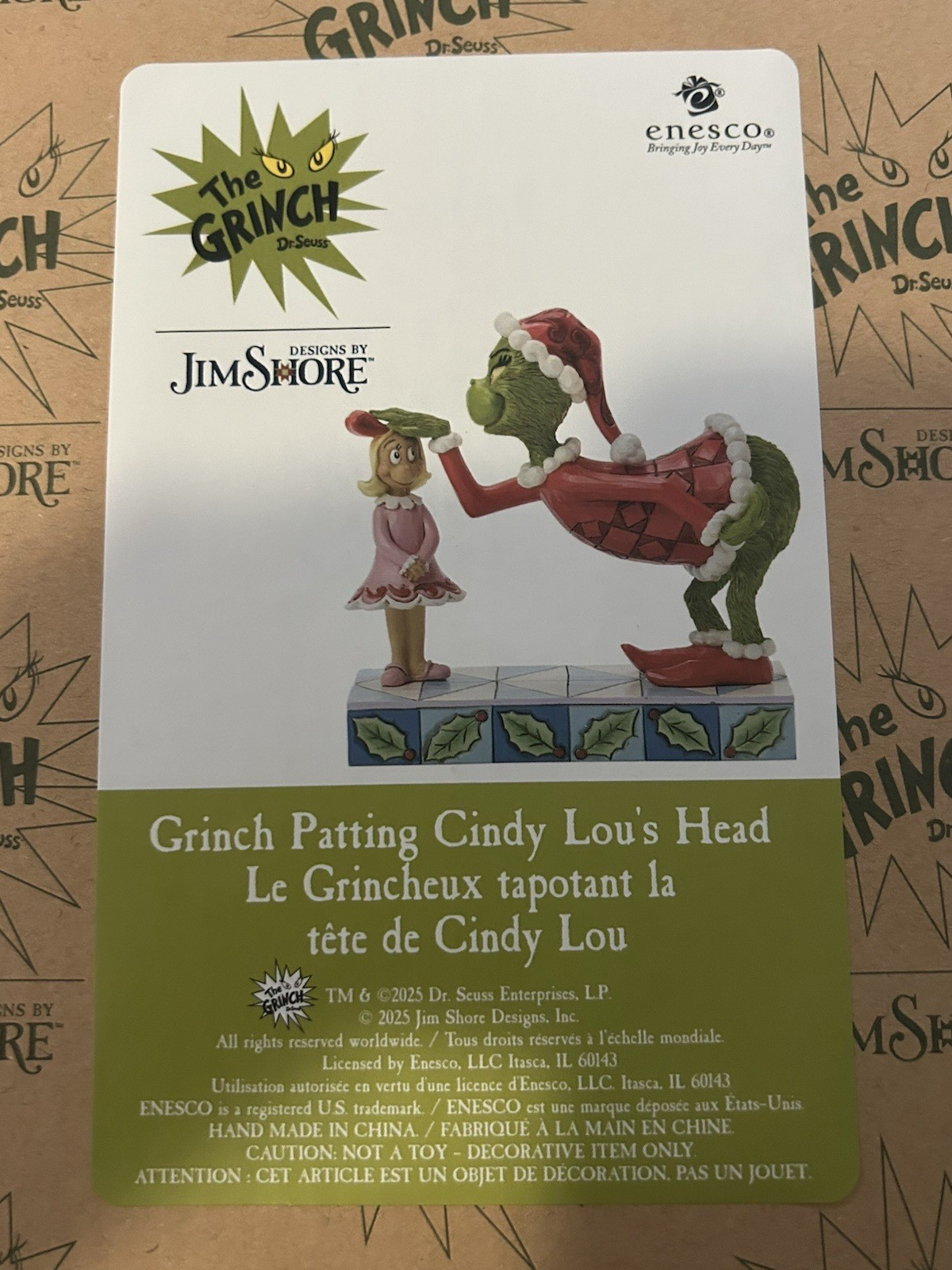 Jim Shore GRINCH PATTING CINDY LOU’S HEAD FIGURINE 6017061 BRAND NEW