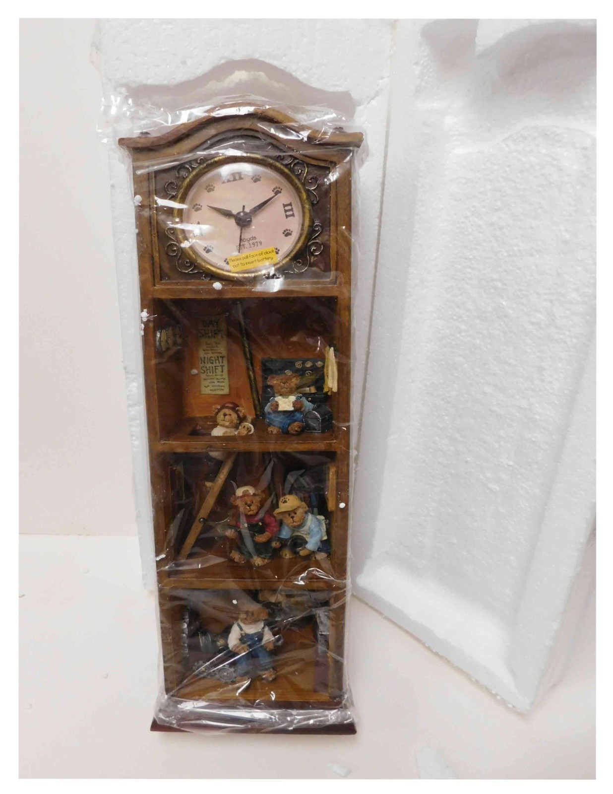 BOYDS BEARS GRANDPAS OL’ TIME CLOCK FIGURINE BRAND NEW IN BOX…PLEASE READ INFO
