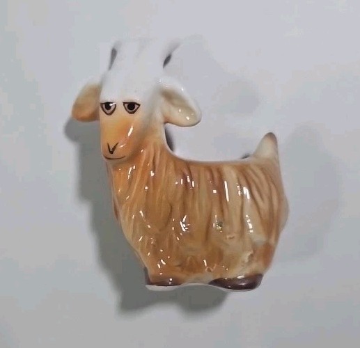 Vintage Ceramic Billy Goat Figurine 3.5″ Farm Animal Made In Taiwan