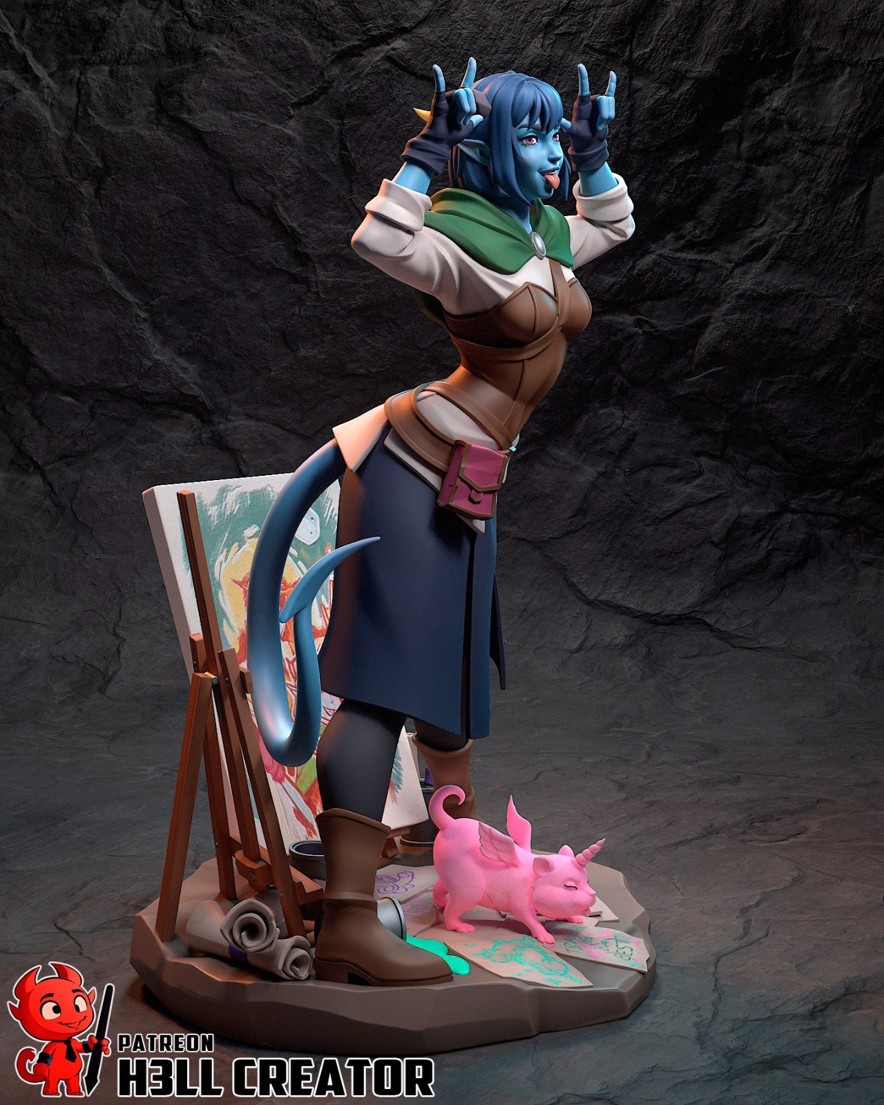 Jester Lavorre V2 Figurine Critical Role Hand Painted Model / DIY Kit 21pcs