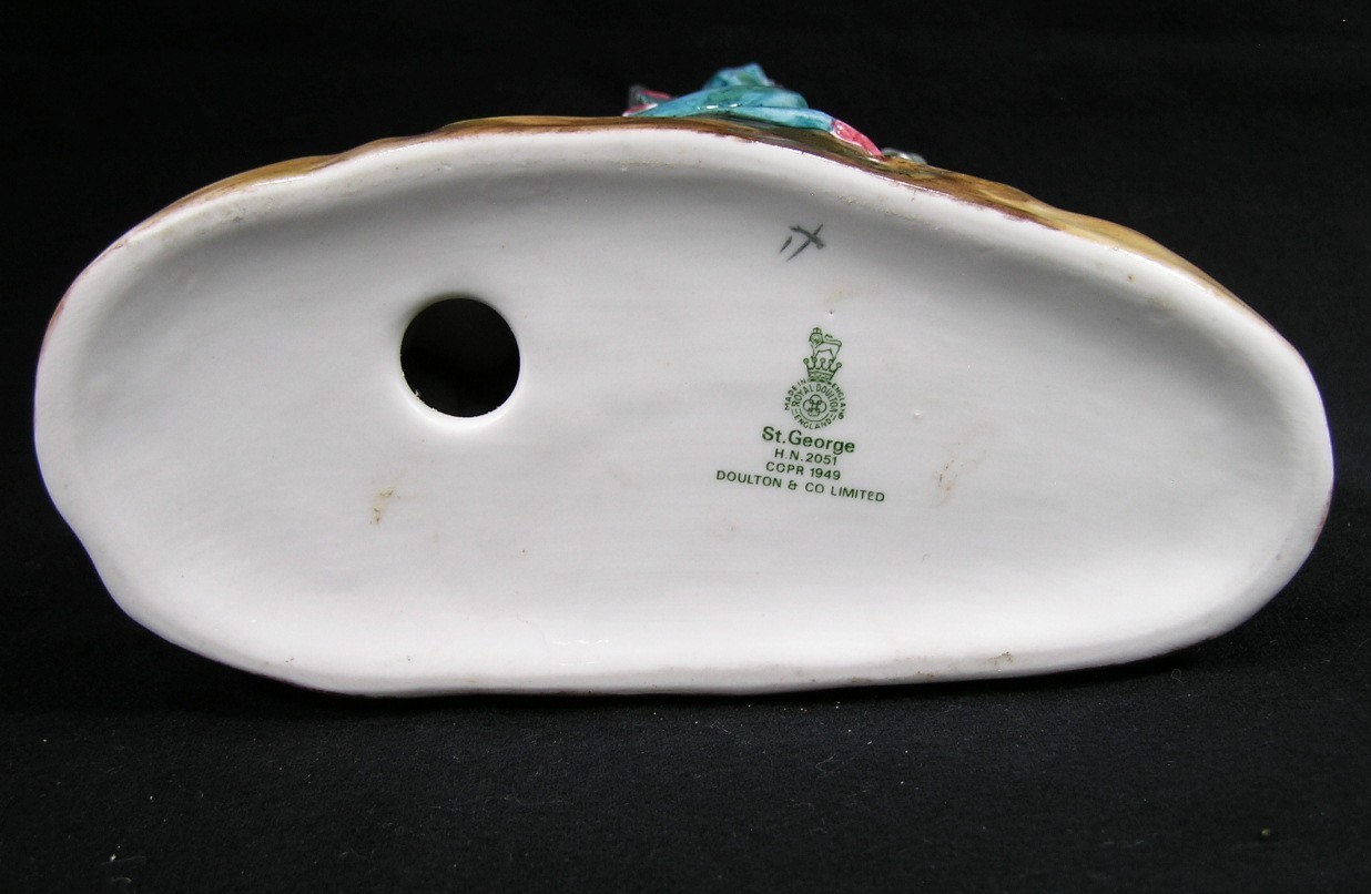 Vintage Royal Doulton St. George Bone China HN2051 Figurine #4283