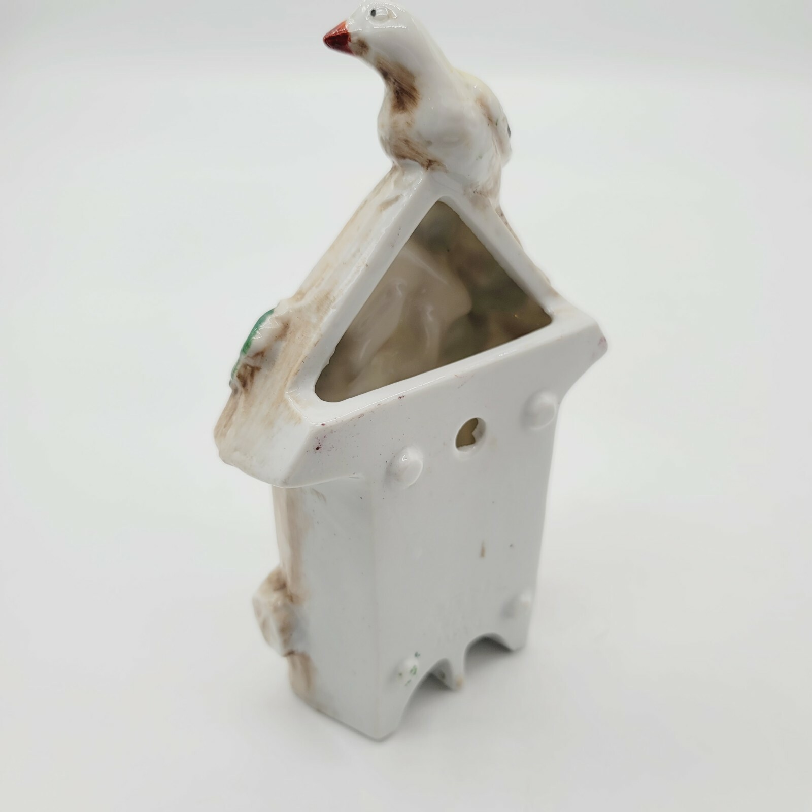 Ceramic Birdhouse Clock Wall Hanging Figurine Gift Decor Made In Japan