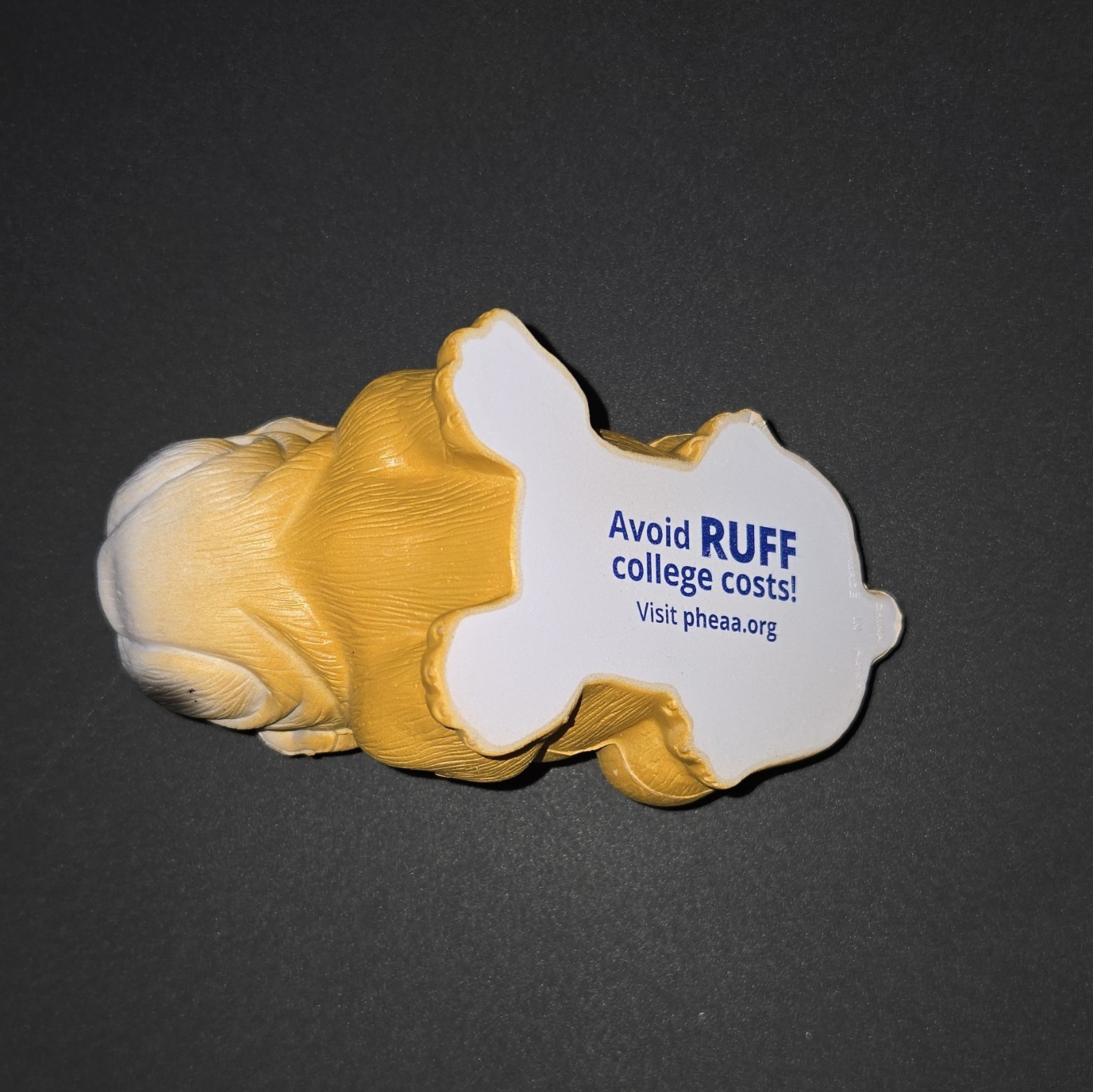PHEAA Bulldog Plastic Figurine Small Tan White Black Kids 2000-2009