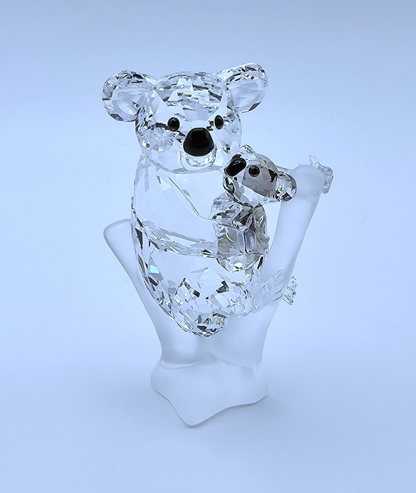 🐨 Swarovski Crystal 2009 Rare Encounters Koala Mother Baby in Tree Figurine NIB