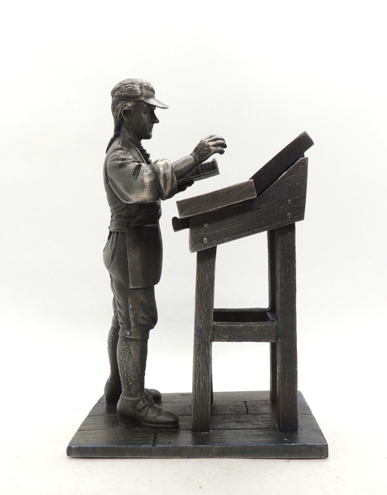 Franklin Mint Pewter The Printer Colonial America 1974