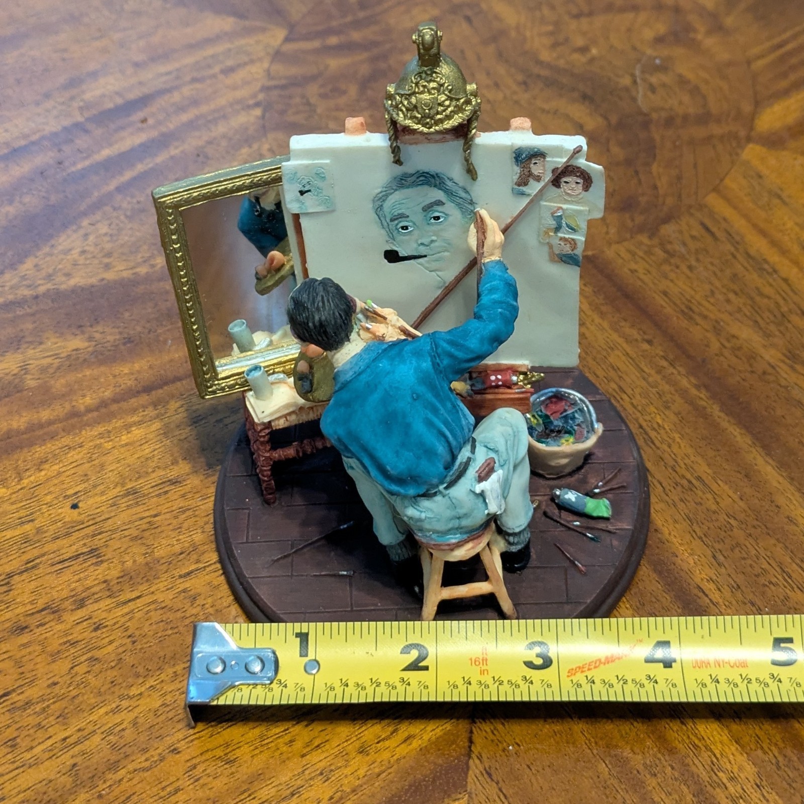 1999 Norman Rockwell “Triple Self-Portrait” Figurine – Dave Grossman Creations