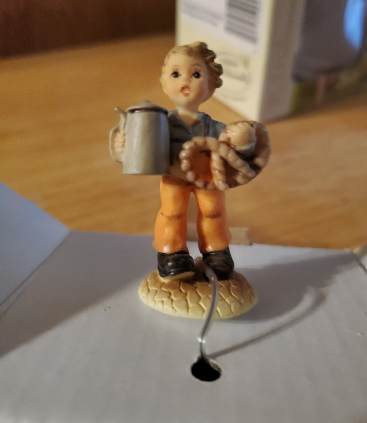 M.I. Hummel “Pretzel Boy” Ceramic Figurine Hand Painted Multicolor 2 in Boxed