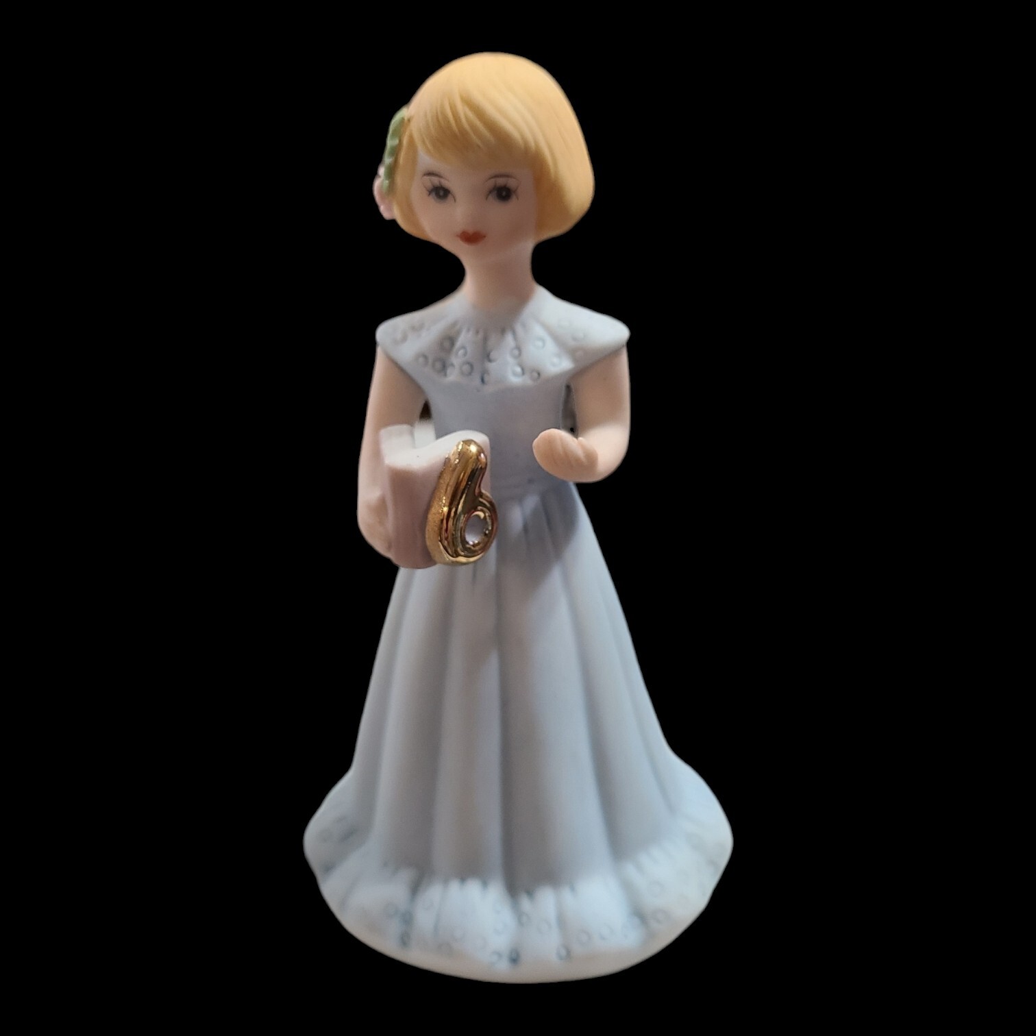 Enesco Growing Up Age 6 Birthday Girl Figurine Sri Lanka Holding Book