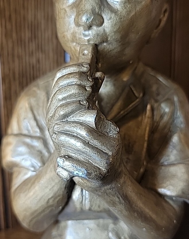Antique Gold Statue Bust Figure Choir Teacher Band Music Director Children Gift