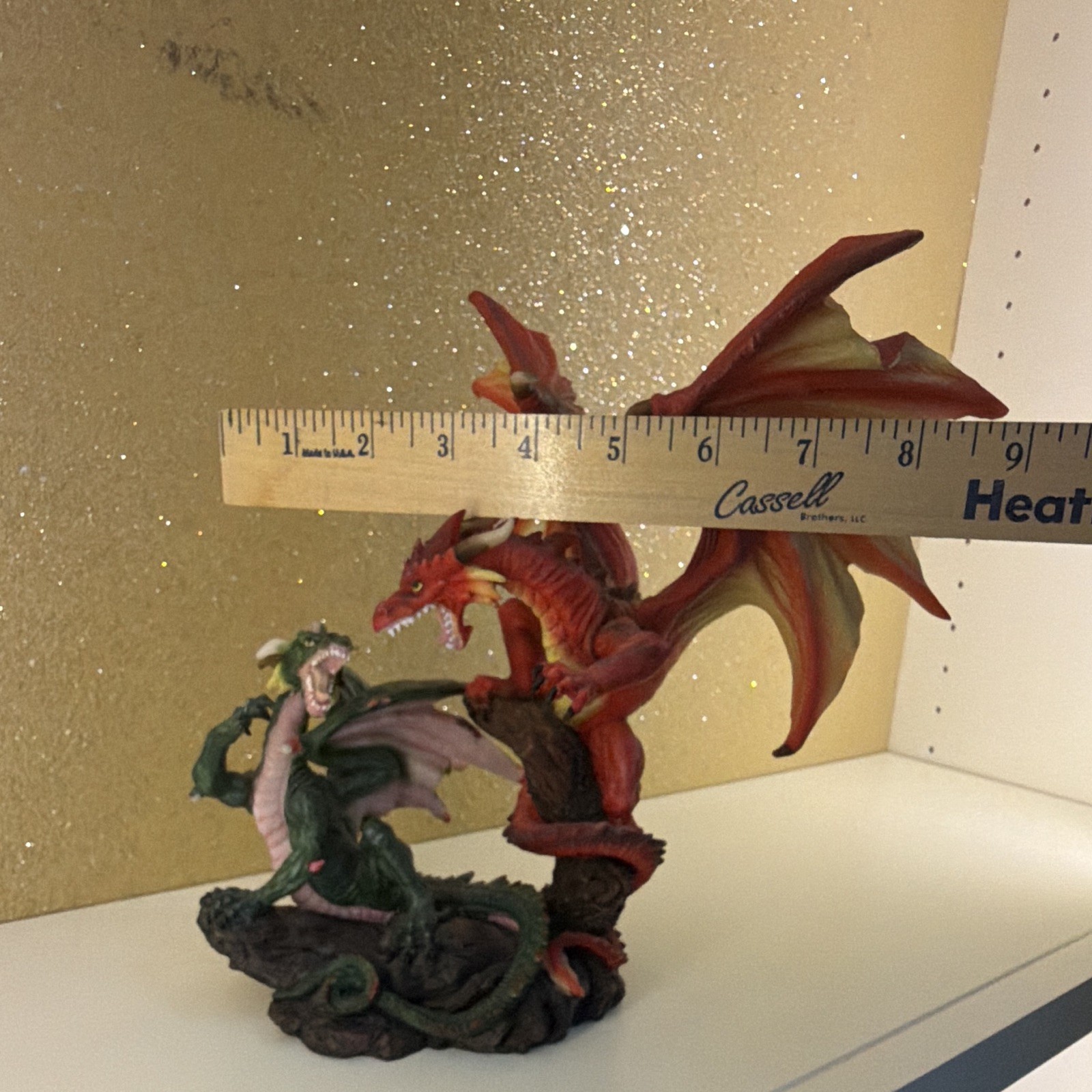 Summit Collection Fantasy Dragon Figurine, Resin Multicolor Statue 10 in