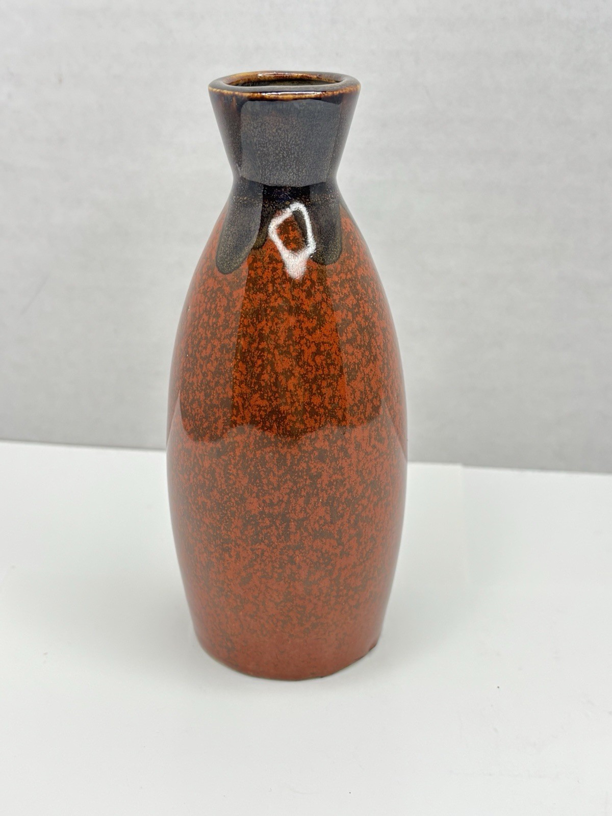 Vintage NAPCO Pottery Glass Bud Vase Made In Japan MCM Fat Lava Design