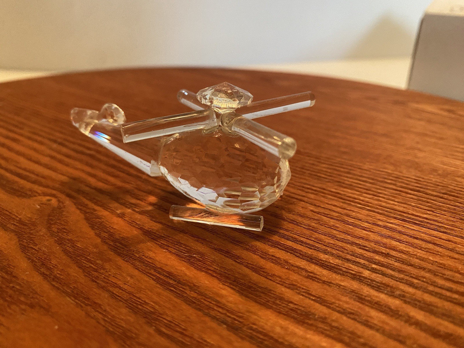 Crystal Decorative Helicopter Mini Figure Flawless Collectible