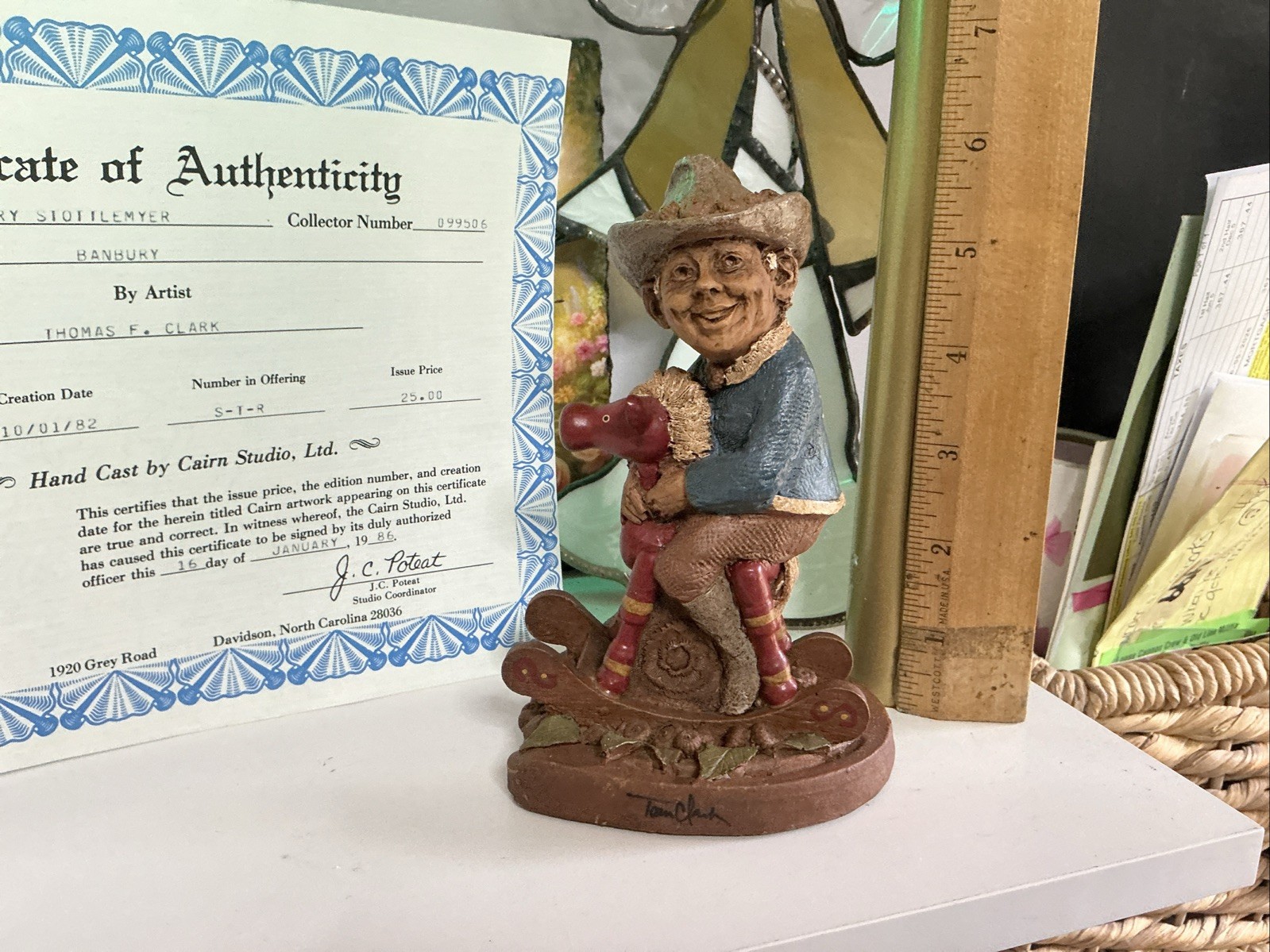 Tom Clark Gnome Banbury Rocking Horse #37 Cairn Studios 6″ Signed COA