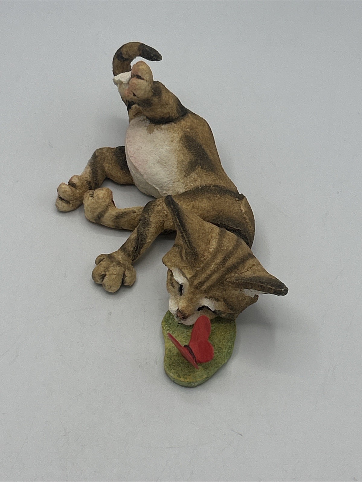 Vtg Country Artists A breed Apart Flicker Cat With Butterfly Figurine England