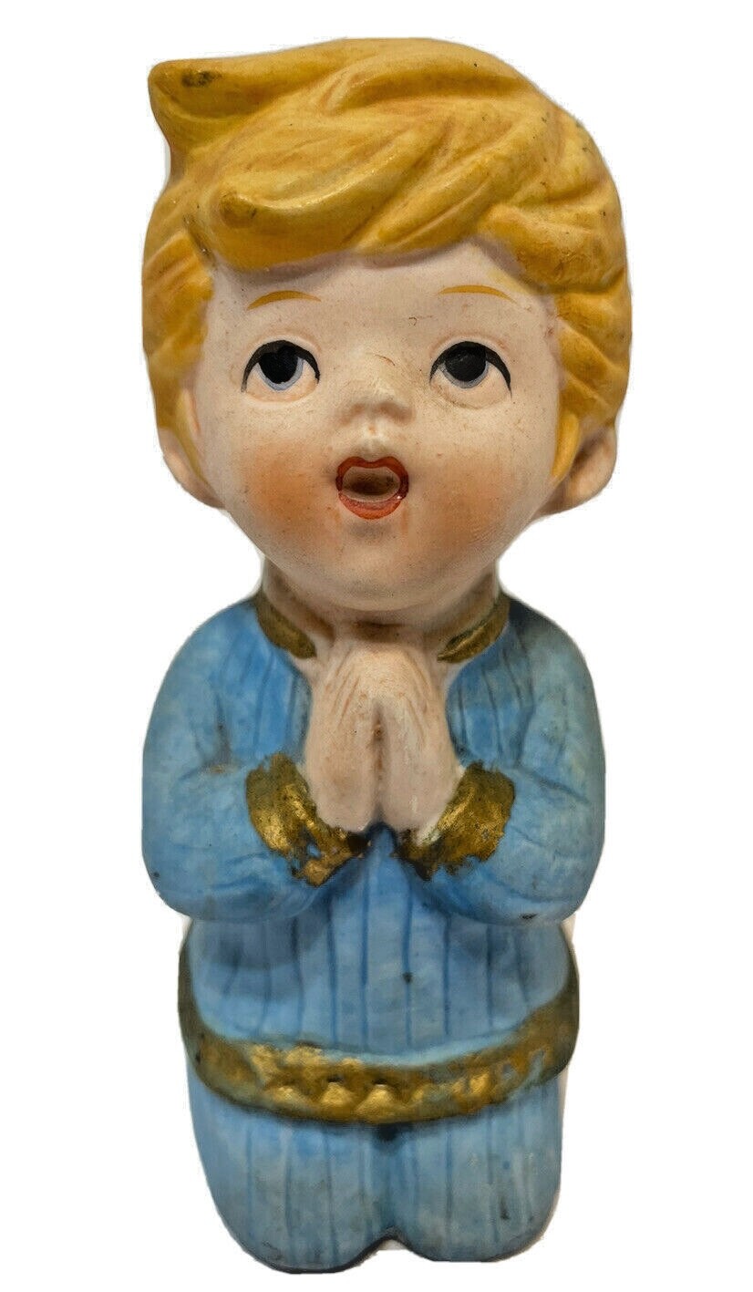 Vintage Home Interiors Homco 6211 Little Boy On Knees Praying Figurine Porcelain
