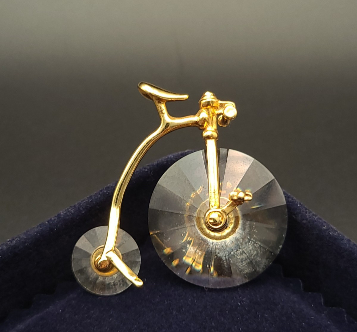 Swarovski Crystal Memories Penny Farthing Bicycle 180578 Figurine Gold