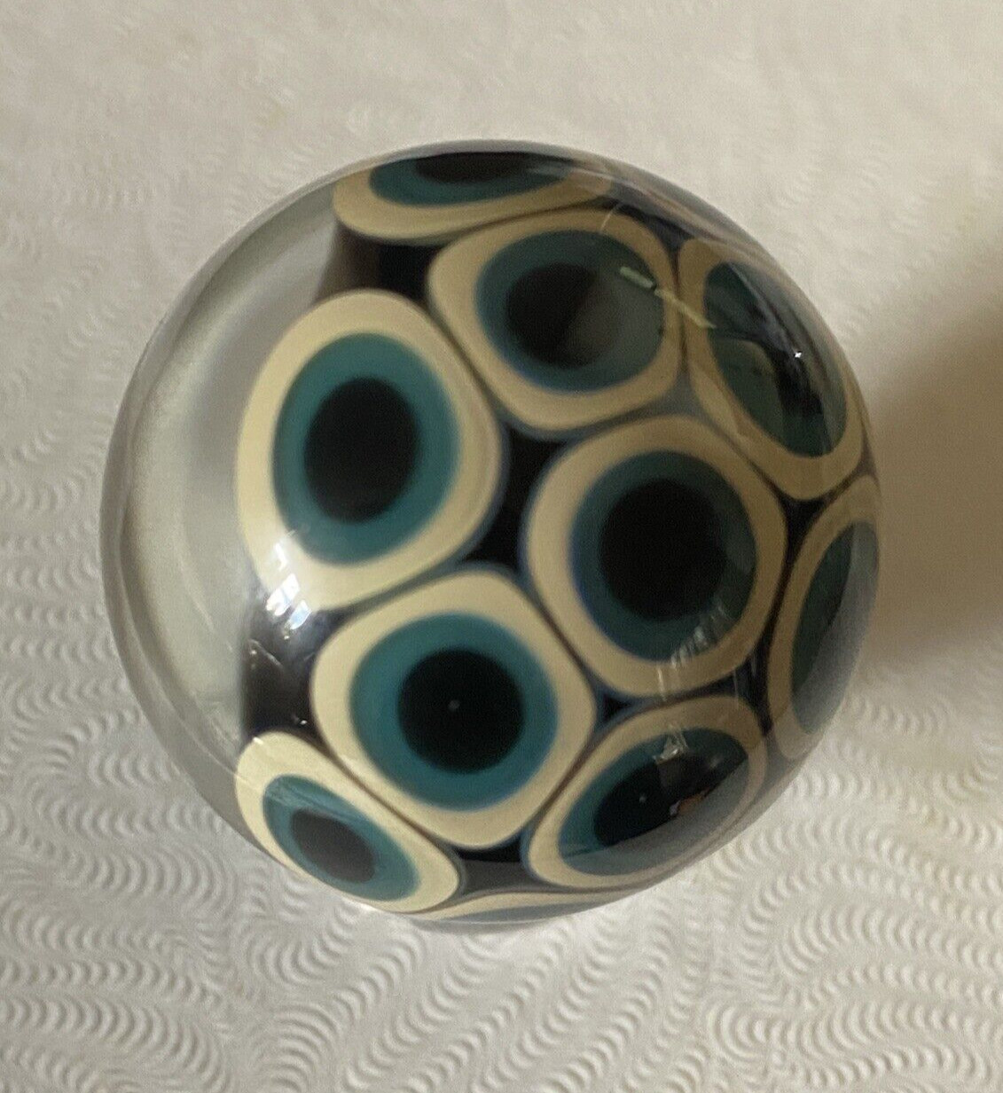 Douglas Ferguson Original Handblown Collectible Marble 28 mm “Two Tone Vortex”