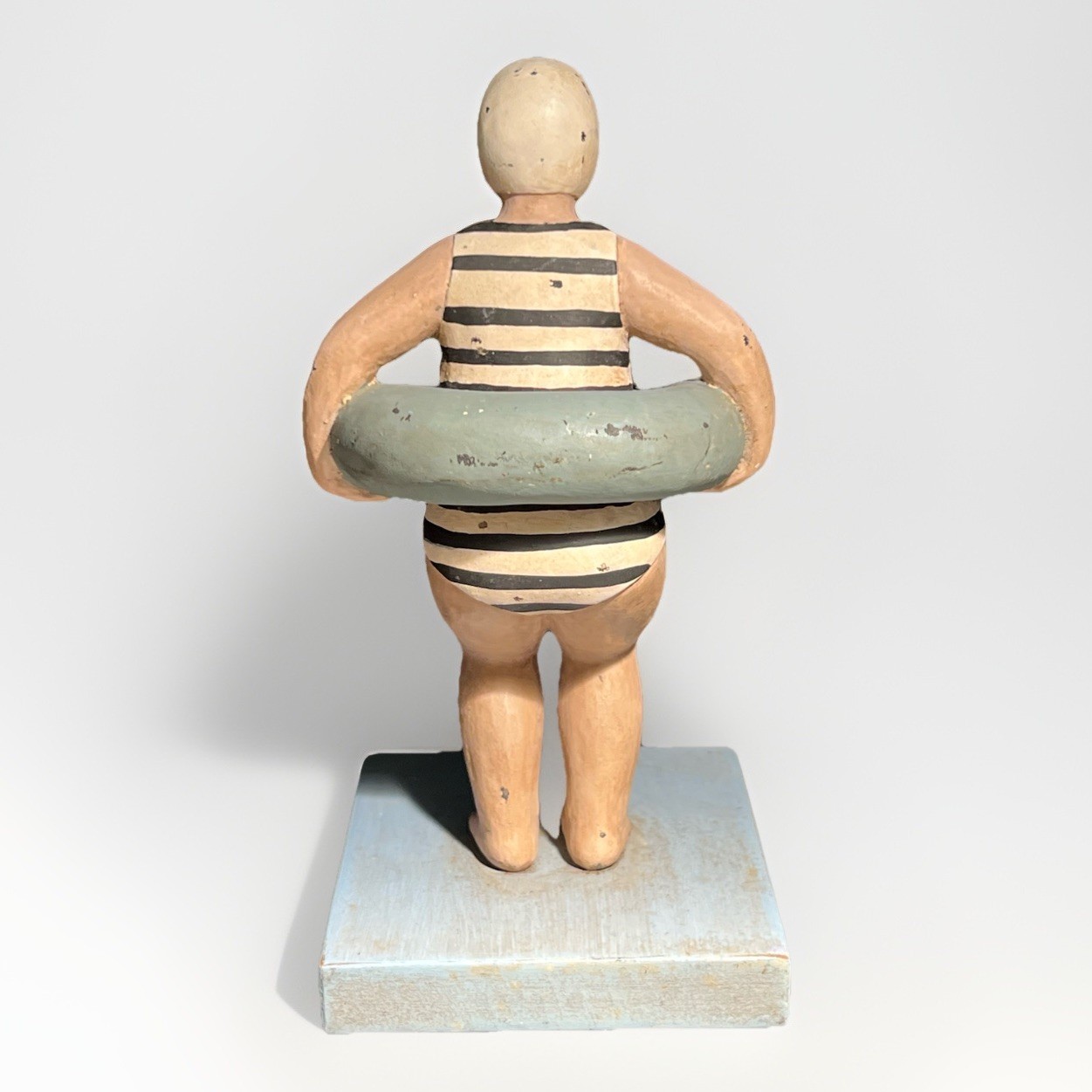 VTG MCM RETRO SCULPTURE: AMERICANA RETRO CHUBBY BATHER PALECEK ~1920s Swimsuit